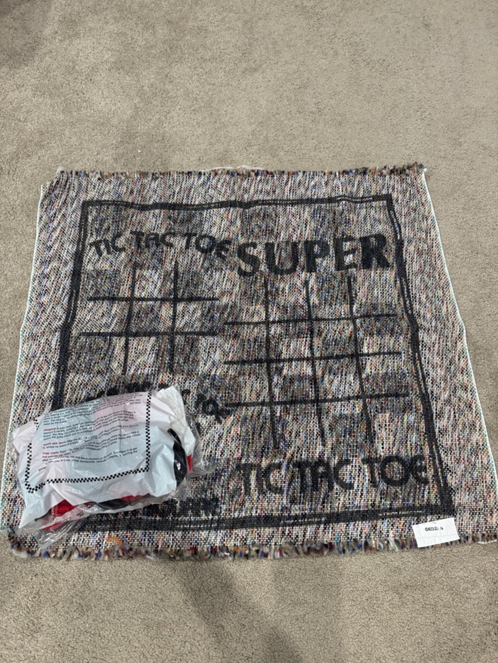 Giant Woven Tic-Tac-Toe Mat Game - Picture 2 of 4